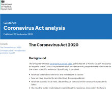 Coronavirus Act analysis